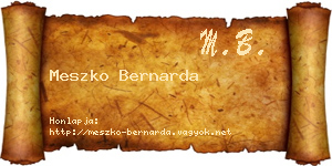 Meszko Bernarda névjegykártya
